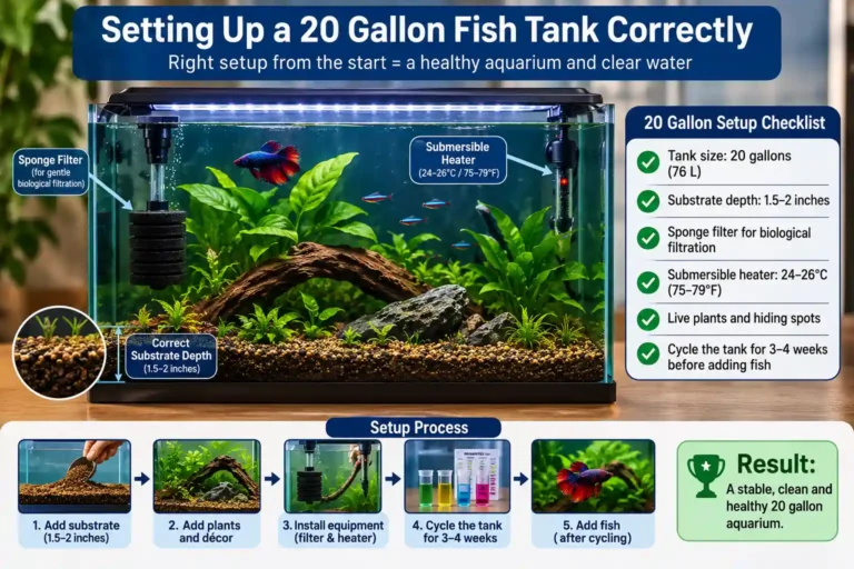 20 Gallon Fish Tank Setup calculation Guide